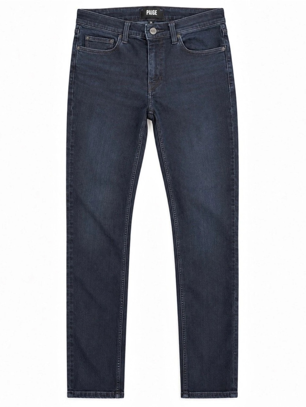 PAIGE Transcend Jeans Size 31 Dark Indigo Slim Straight Stretch Denim